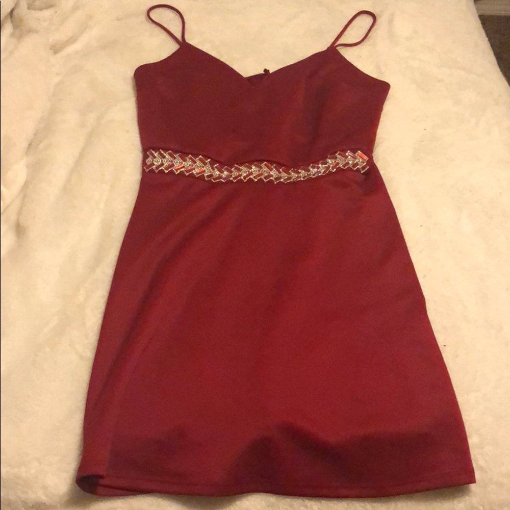 Charlotte Russe Red Embellished Dress
